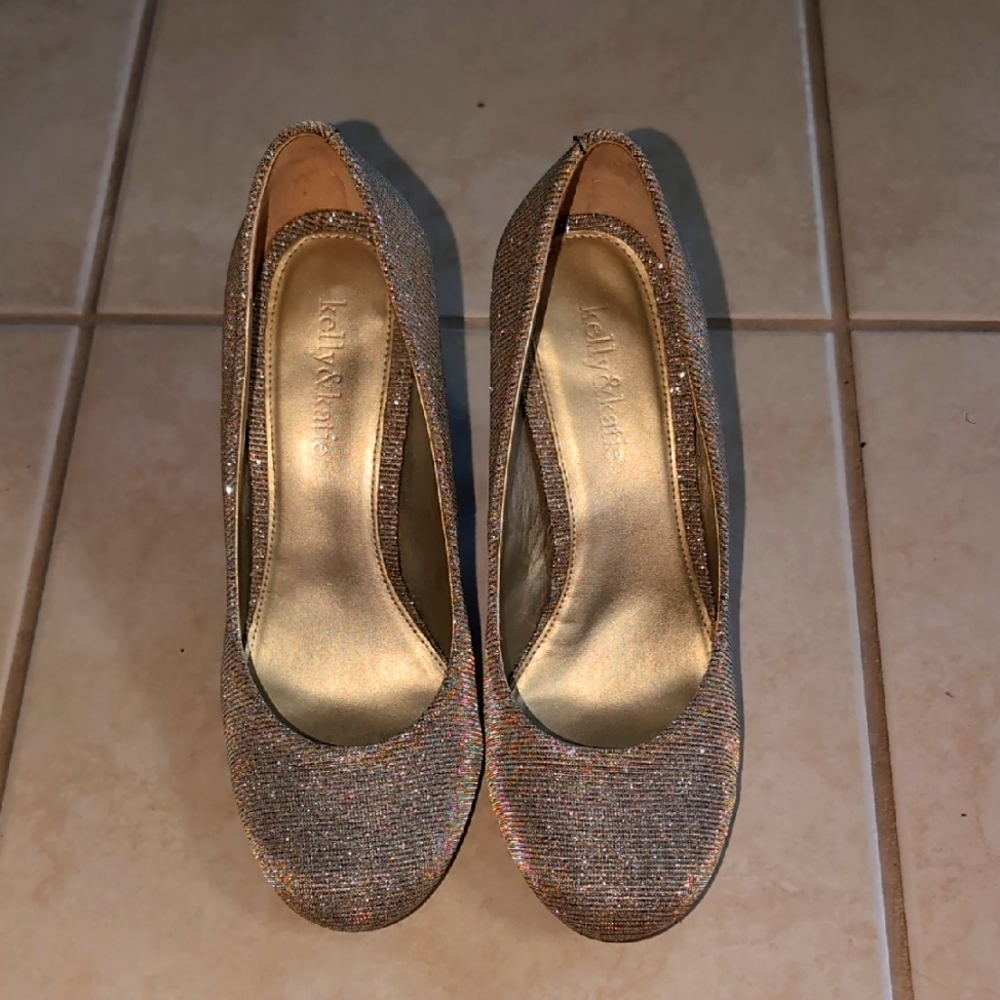 Kelly & Katie Isabel Sparkling Metallic Heels